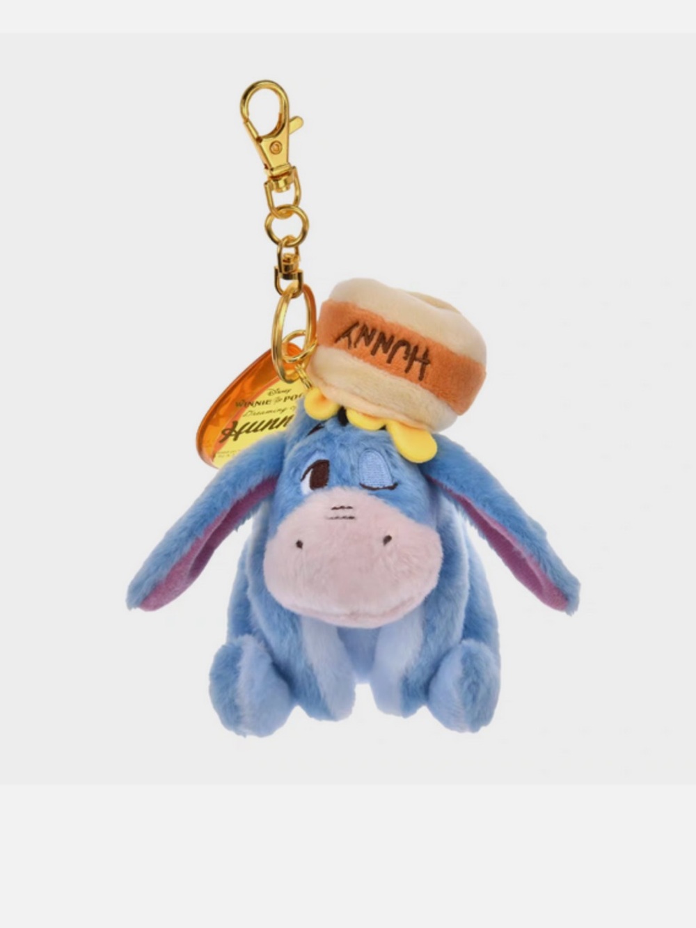 NEW Tokyo Disney Winnie the Pooh Eeyore Plush keychain HONEY DAY